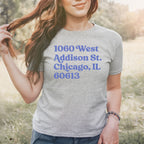Chicago Baseball Stadium North Side Address Women's Baby Tee