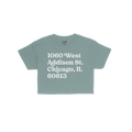 Chicago Baseball Stadium North Side Address Crop Top