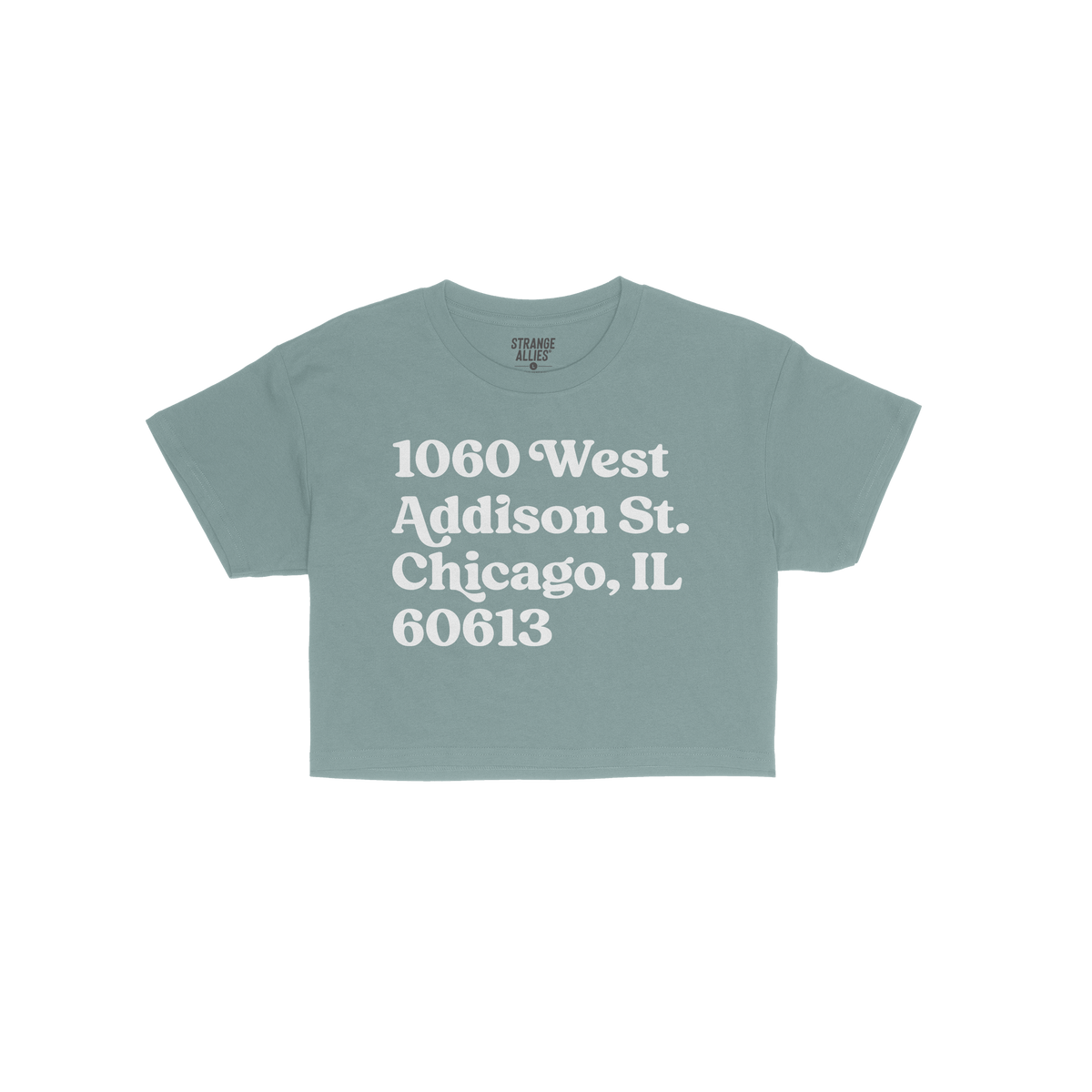 Chicago Baseball Stadium North Side Address Crop Top
