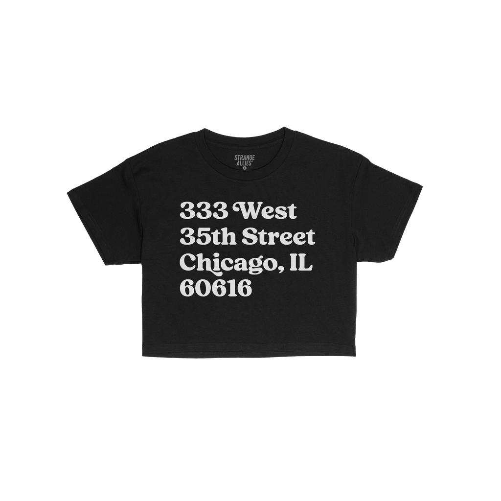 Chicago Baseball Stadium South Side Address Crop Top