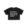 Chicago Baseball Stadium South Side Address Crop Top