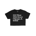 Chicago Baseball Stadium South Side Address Crop Top