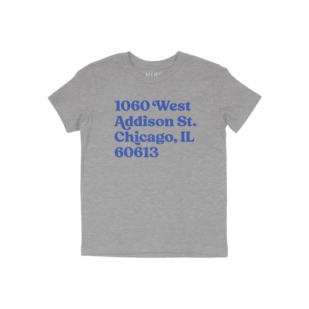 Chicago Baseball Stadium North Side Address Kids T-shirt