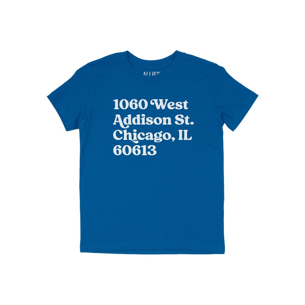 Chicago Baseball Stadium North Side Address Kids T-shirt