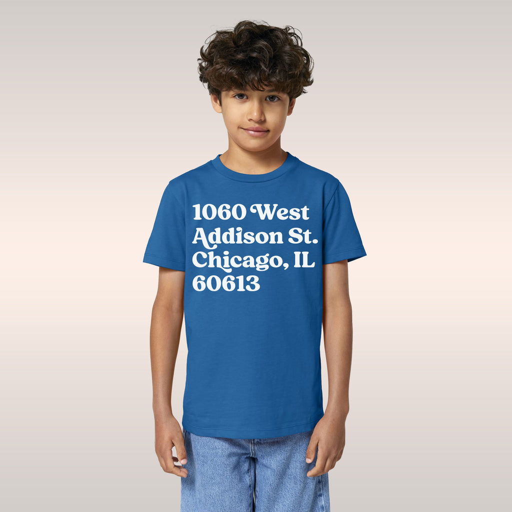 Chicago Baseball Stadium North Side Address Kids T-shirt