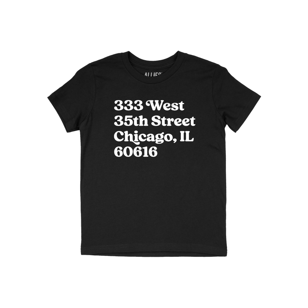 Chicago Baseball Stadium South Side Address Kids T-shirt