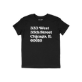 Chicago Baseball Stadium South Side Address Kids T-shirt