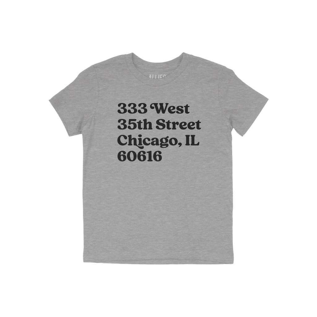Chicago Baseball Stadium South Side Address Kids T-shirt