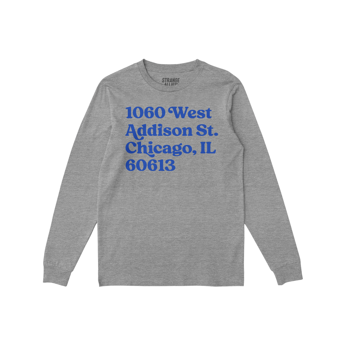 Chicago Baseball Stadium North Side Address Long Sleeve T-shirt