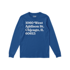 Chicago Baseball Stadium North Side Address Long Sleeve T-shirt