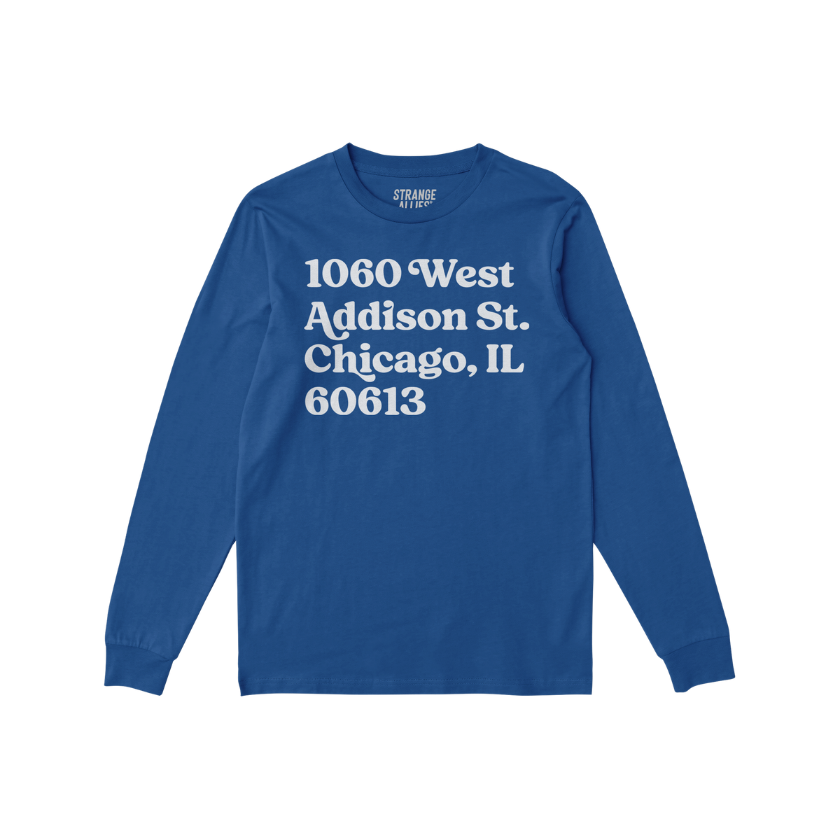 Chicago Baseball Stadium North Side Address Long Sleeve T-shirt