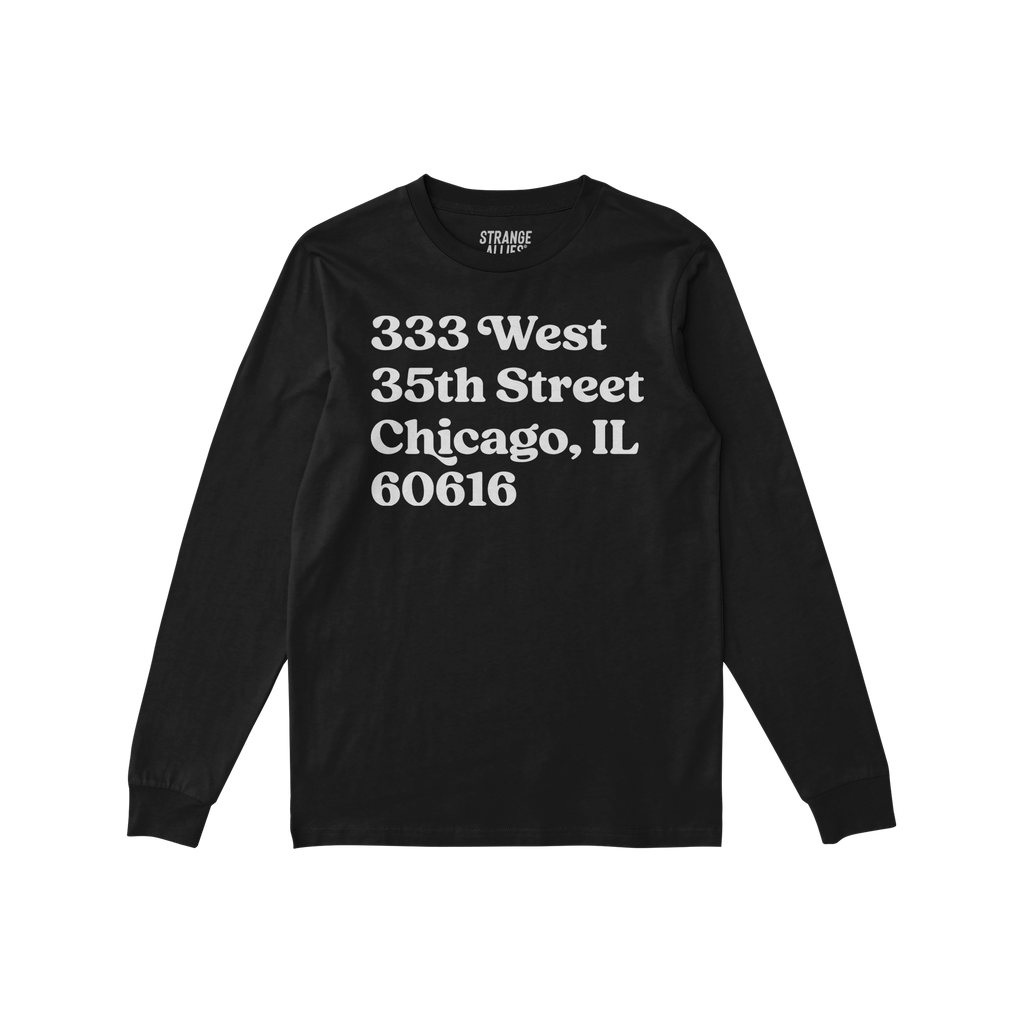 Chicago Baseball Stadium South Side Address Long Sleeve T-shirt