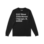Chicago Baseball Stadium South Side Address Long Sleeve T-shirt