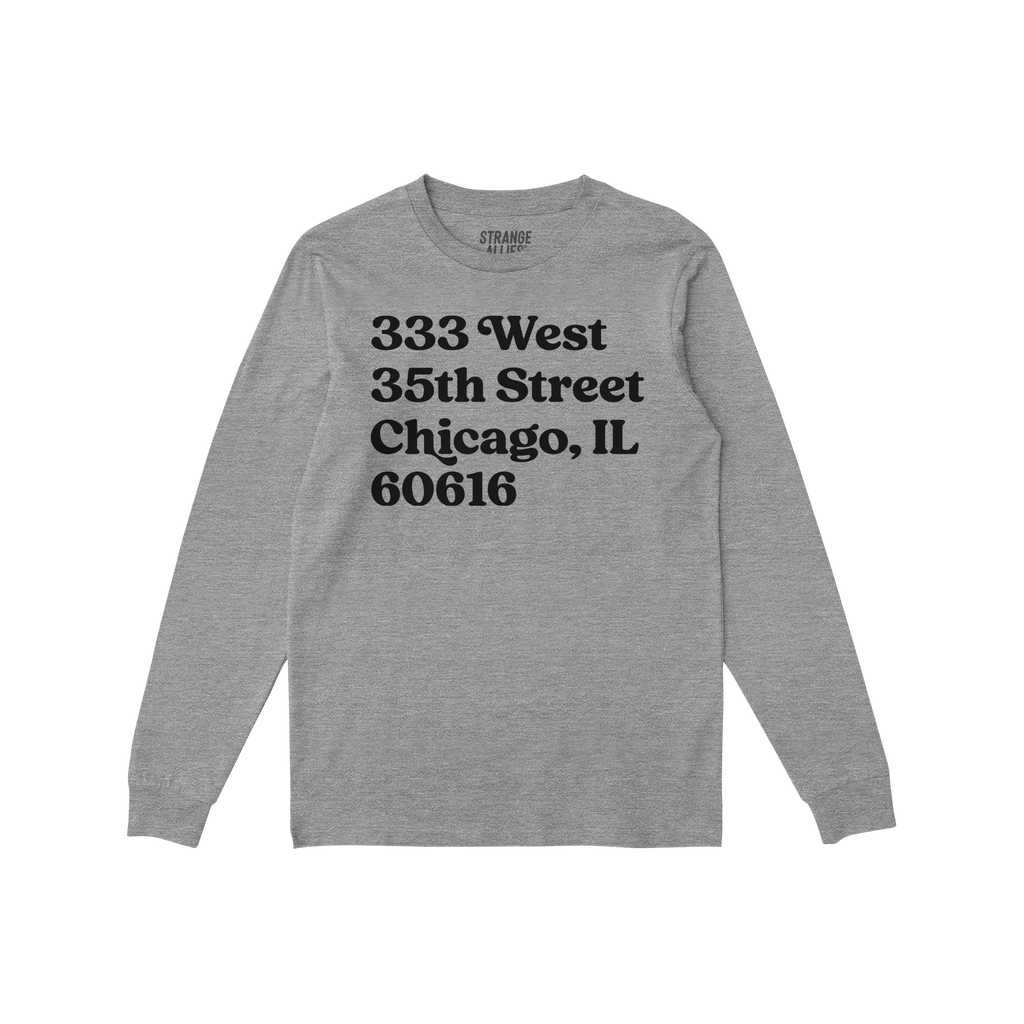 Chicago Baseball Stadium South Side Address Long Sleeve T-shirt