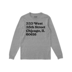 Chicago Baseball Stadium South Side Address Long Sleeve T-shirt