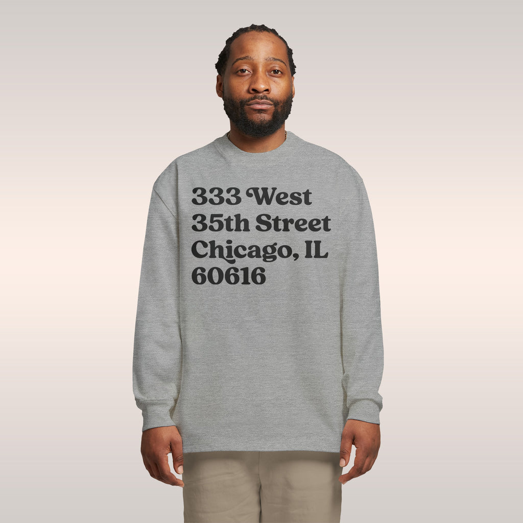 Chicago Baseball Stadium South Side Address Long Sleeve T-shirt