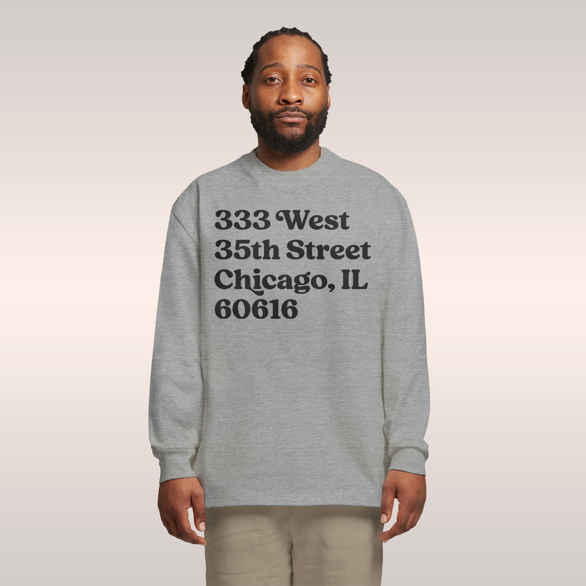 Chicago Baseball Stadium South Side Address Long Sleeve T-shirt