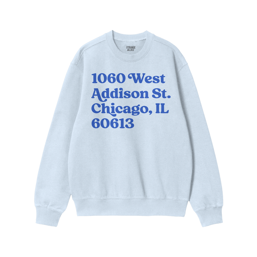 Chicago Baseball Stadium North Side Address Sweatshirt