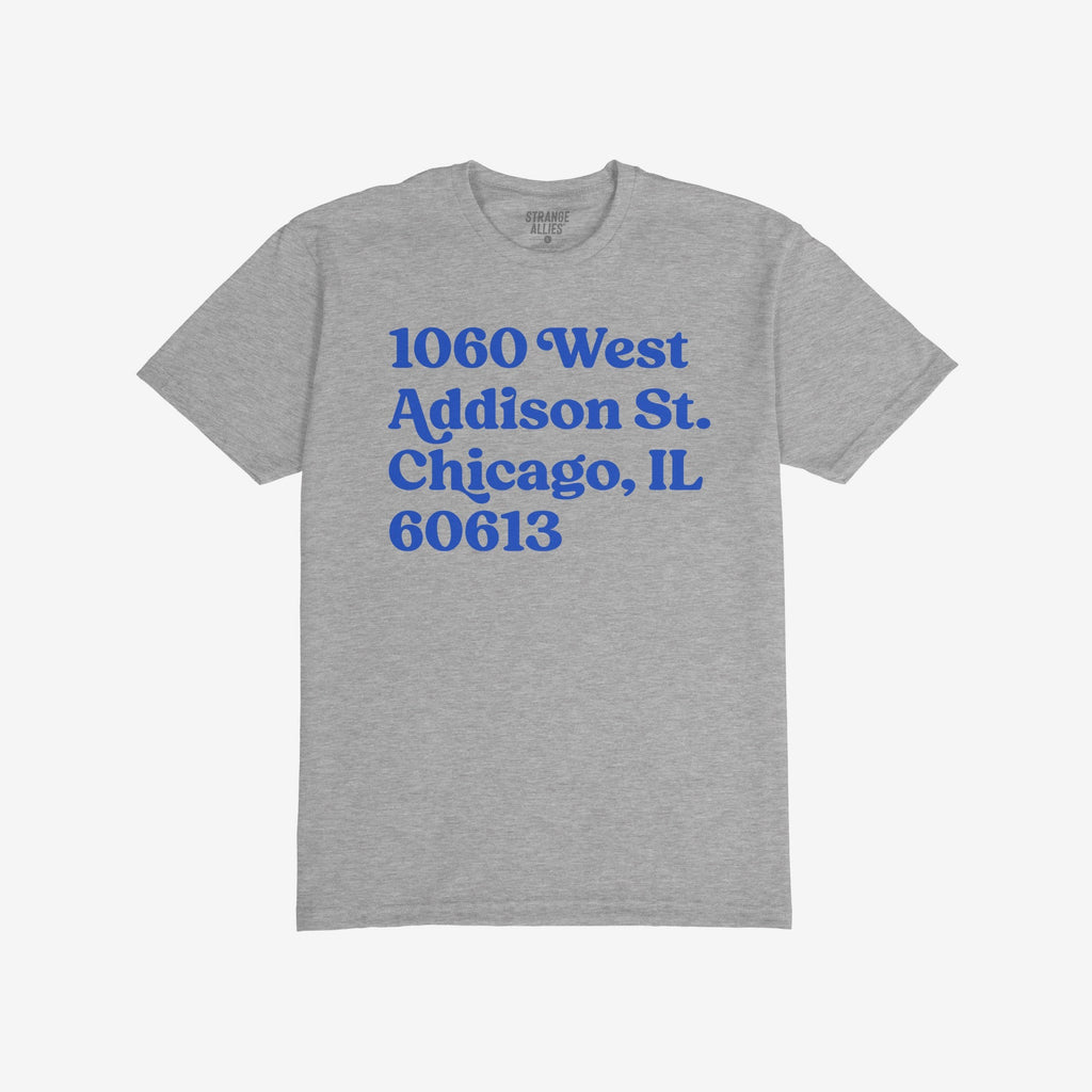 Chicago Baseball Stadium North Side Address T-shirt