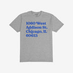Chicago Baseball Stadium North Side Address T-shirt