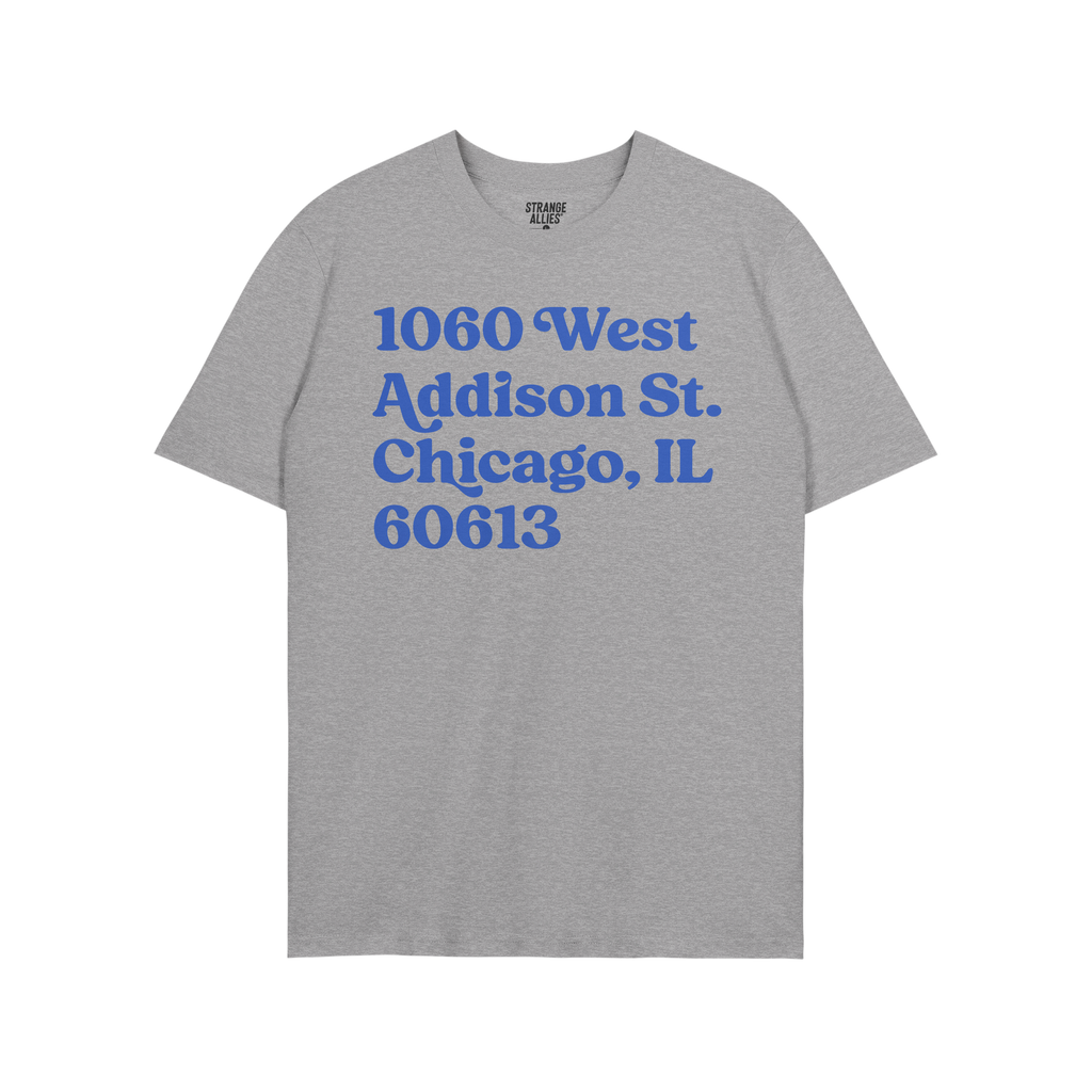 Chicago Baseball Stadium North Side Address T-shirt