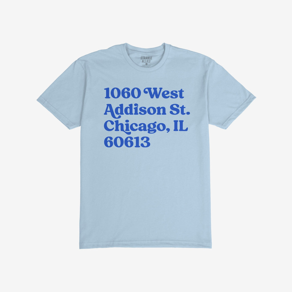 Chicago Baseball Stadium North Side Address T-shirt