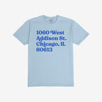 Chicago Baseball Stadium North Side Address T-shirt