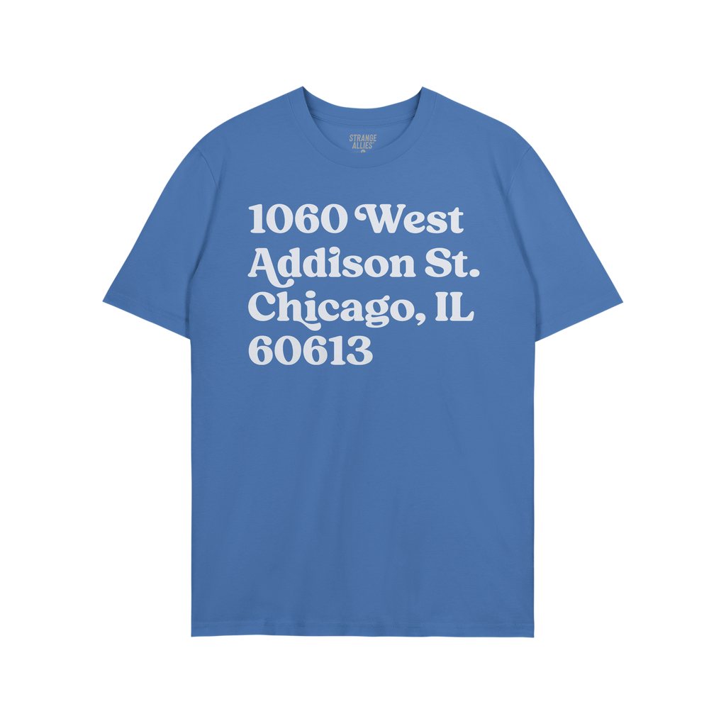 Chicago Baseball Stadium North Side Address T-shirt