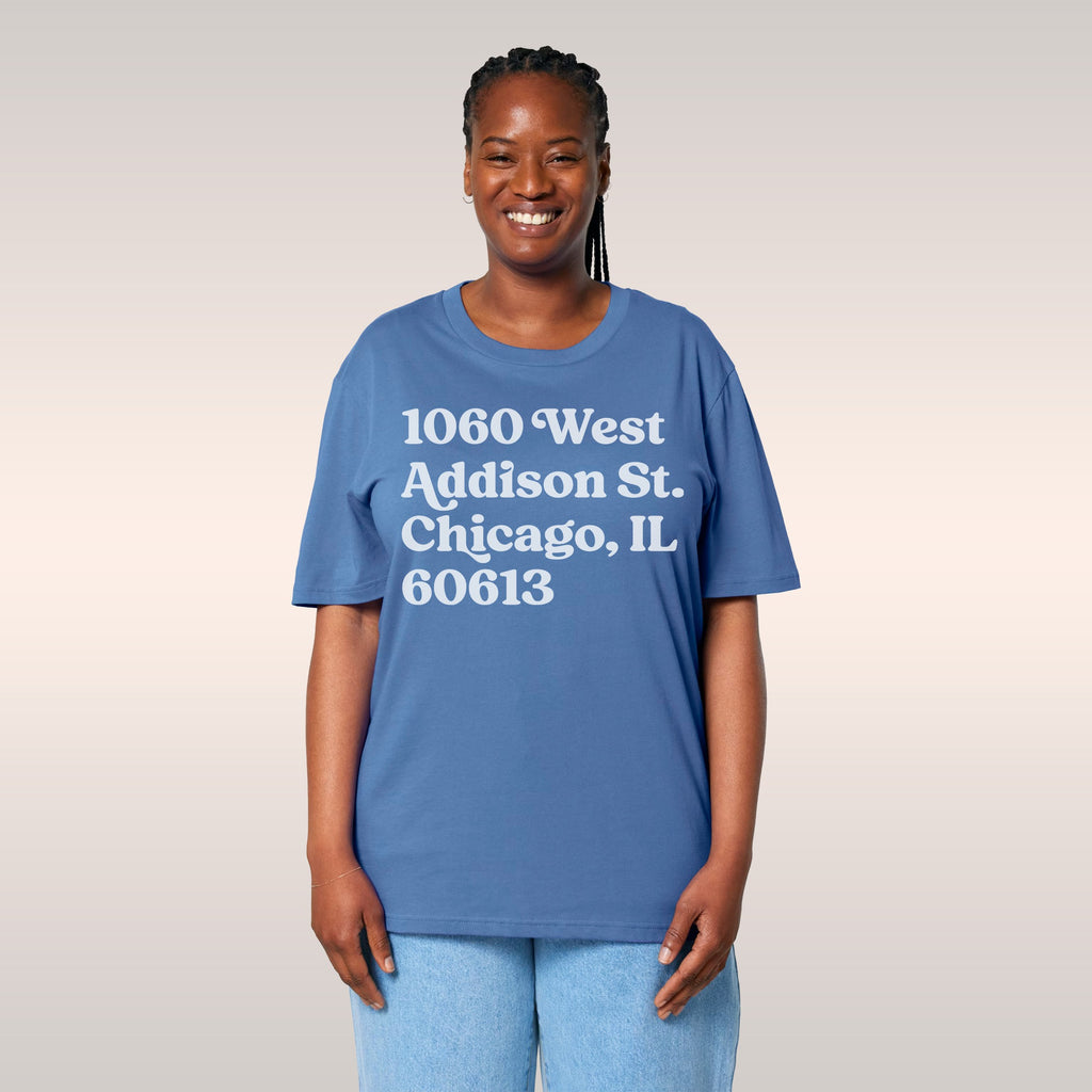 Chicago Baseball Stadium North Side Address T-shirt