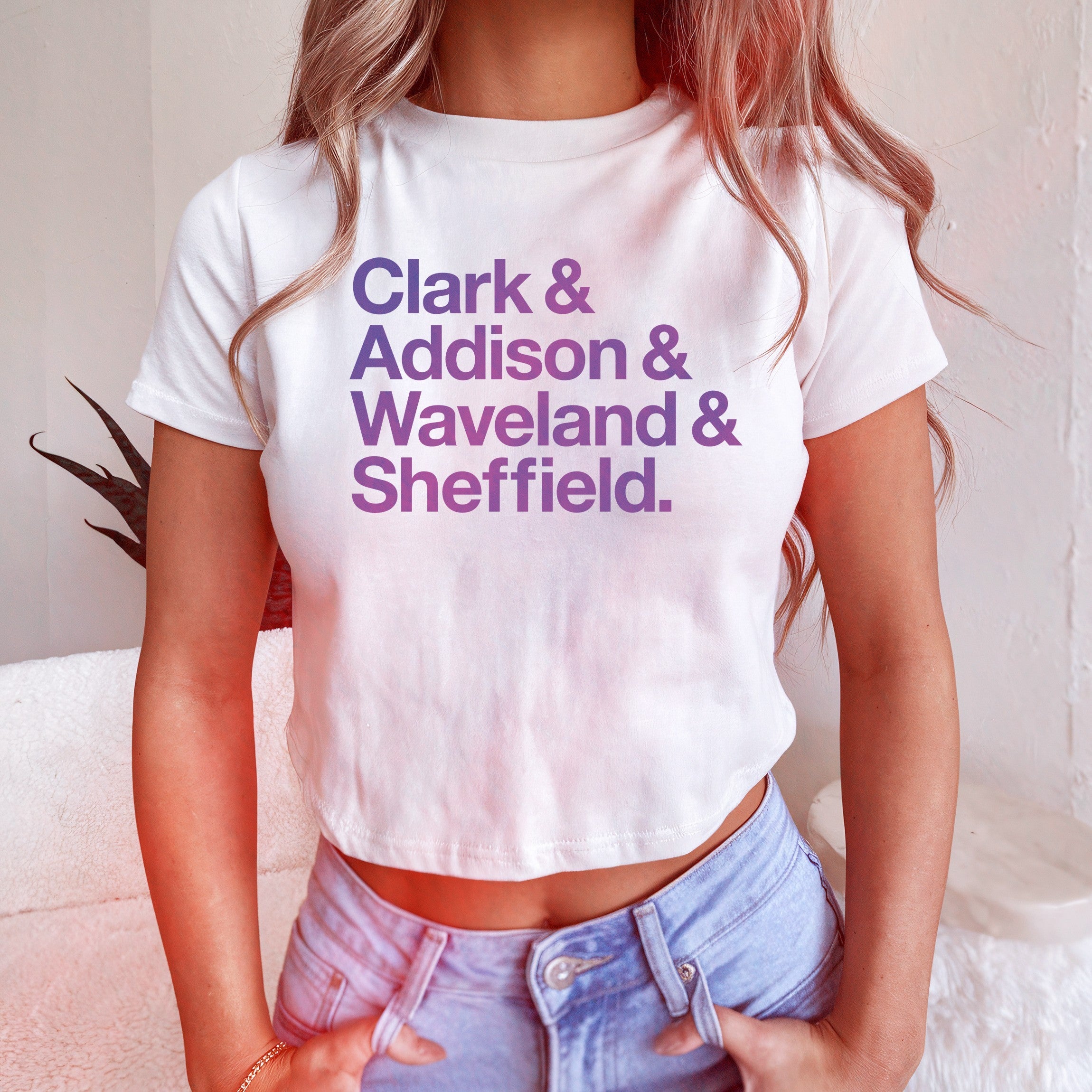 Clark Addison Waveland Sheffield Women's Baby Tee