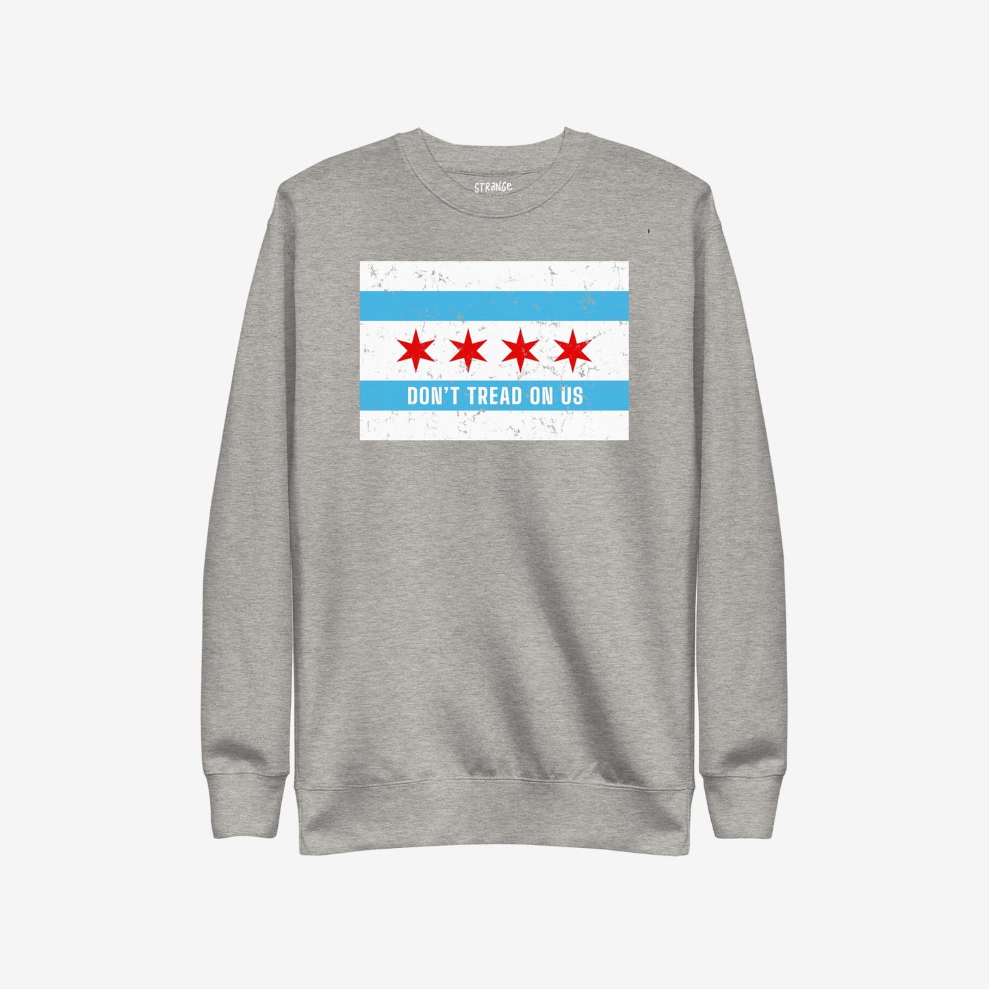 Chicago Gadsden Flag Hoodie & Sweatshirt featuring a Chicago flag-inspired graphic with DON’T TREAD ON US text, symbolizing urban resistance and pride. Ideal for those advocating equality and anti-oppression.