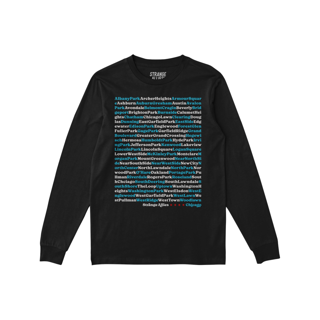 Chicago Neighborhoods Long Sleeve T-shirt