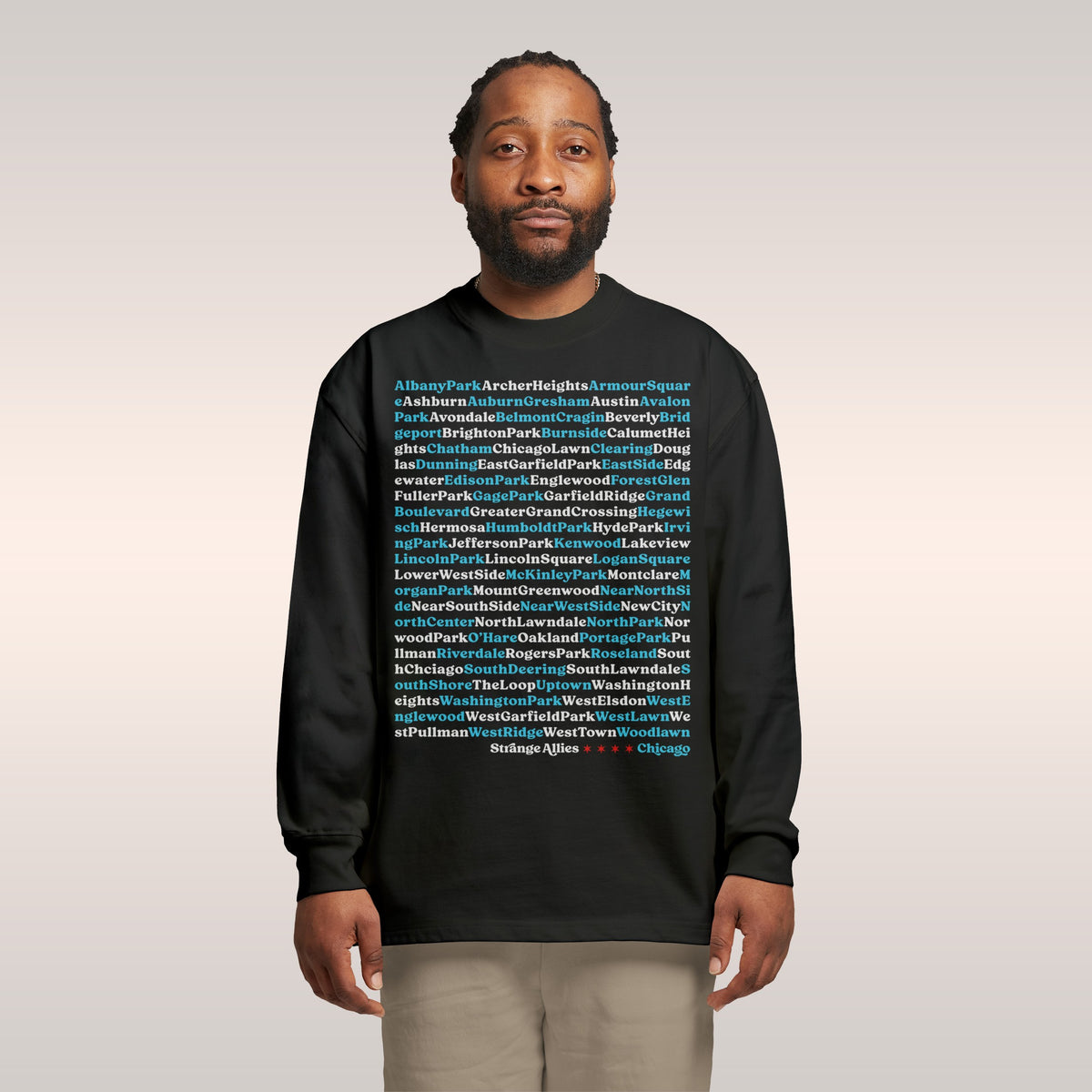 Chicago Neighborhoods Long Sleeve T-shirt