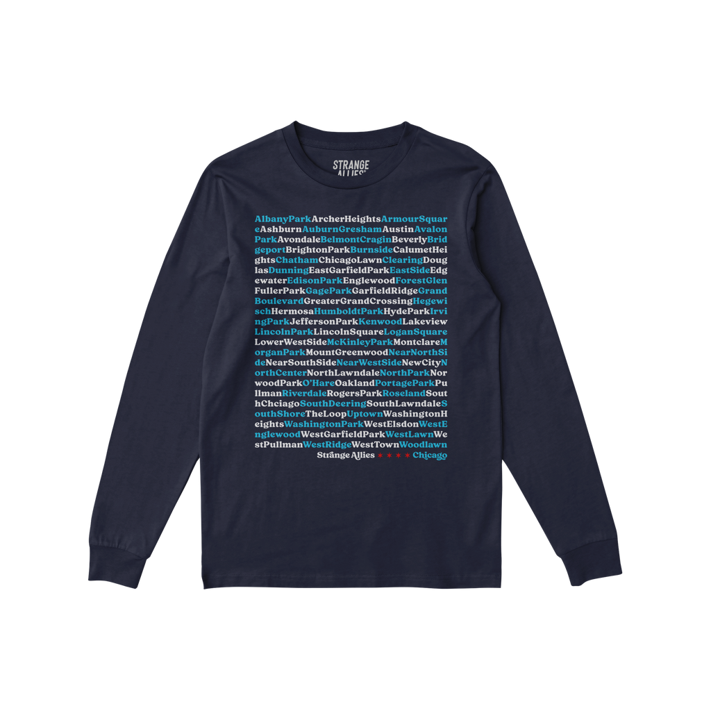 Chicago Neighborhoods Long Sleeve T-shirt