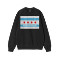 Chicago No Kings Flag Shirt featuring a distressed Chicago flag graphic with NO KINGS NO MASTERS text, symbolizing rebellion 