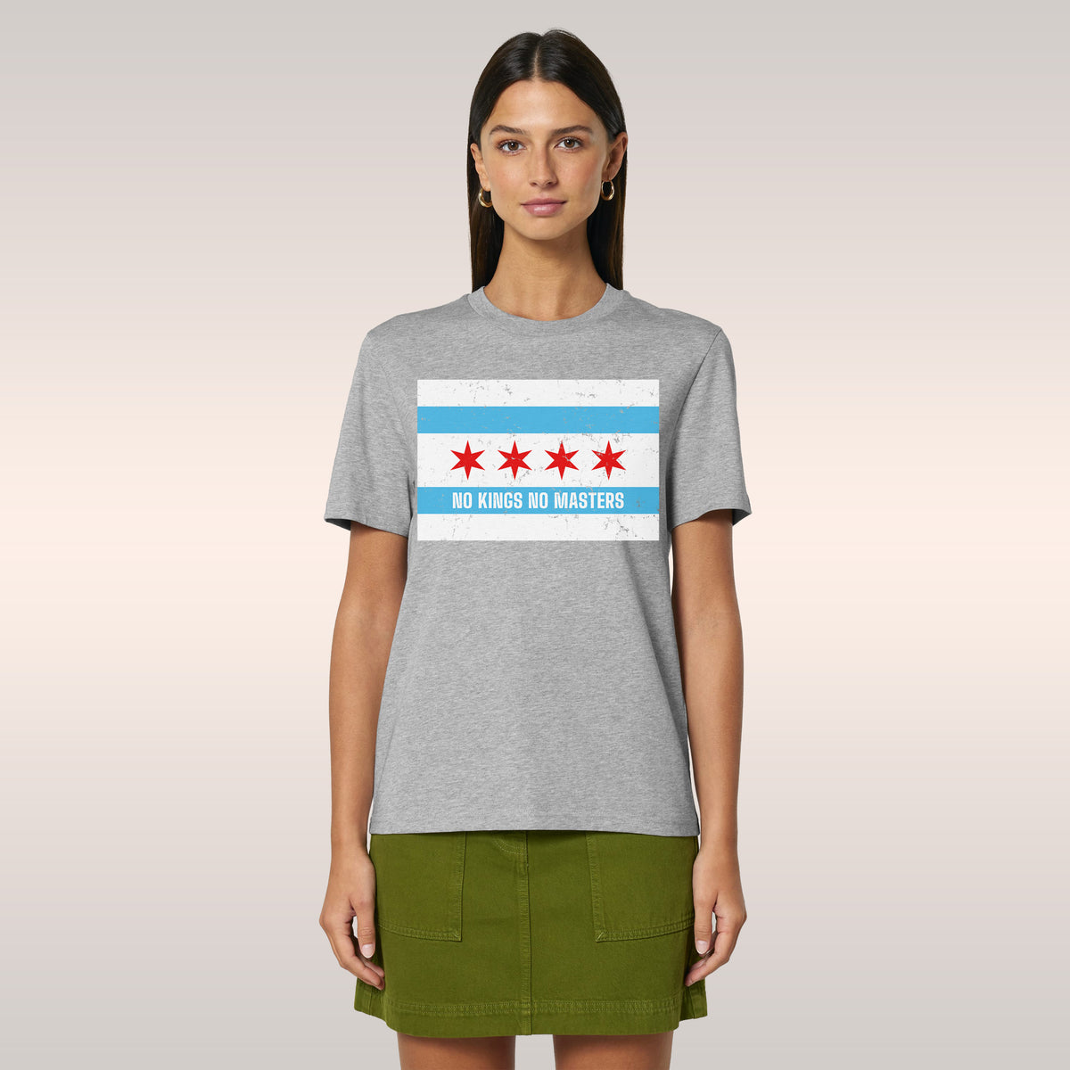 Chicago No Kings Flag T-shirt