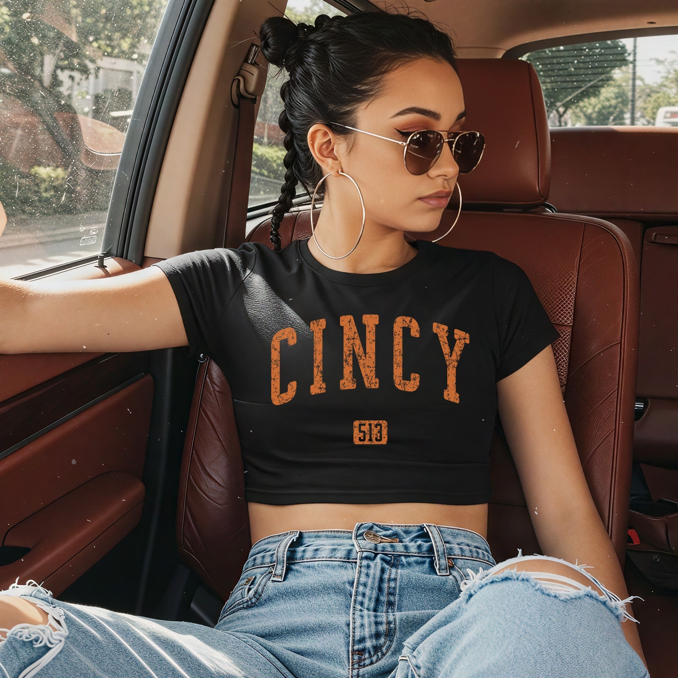Cincy 513 Cincinnati Women's Baby Tee