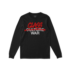 Class War Shirt featuring bold, red graffiti-style text crossing out Culture War and replacing it with Class War, capturing a
