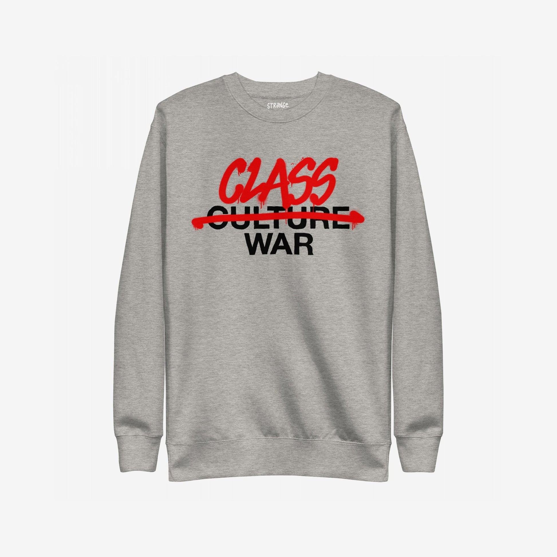 Class War Hoodie & Sweatshirt featuring bold CLASS WAR graffiti-style lettering over CULTURE WAR, embodying a message of social justice and activism. Ideal for organizers and fighters challenging the status quo.