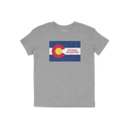 The Colorado No Kings Flag Shirt features a distressed state flag graphic with NO KINGS NO MASTERS text, embodying rebellion