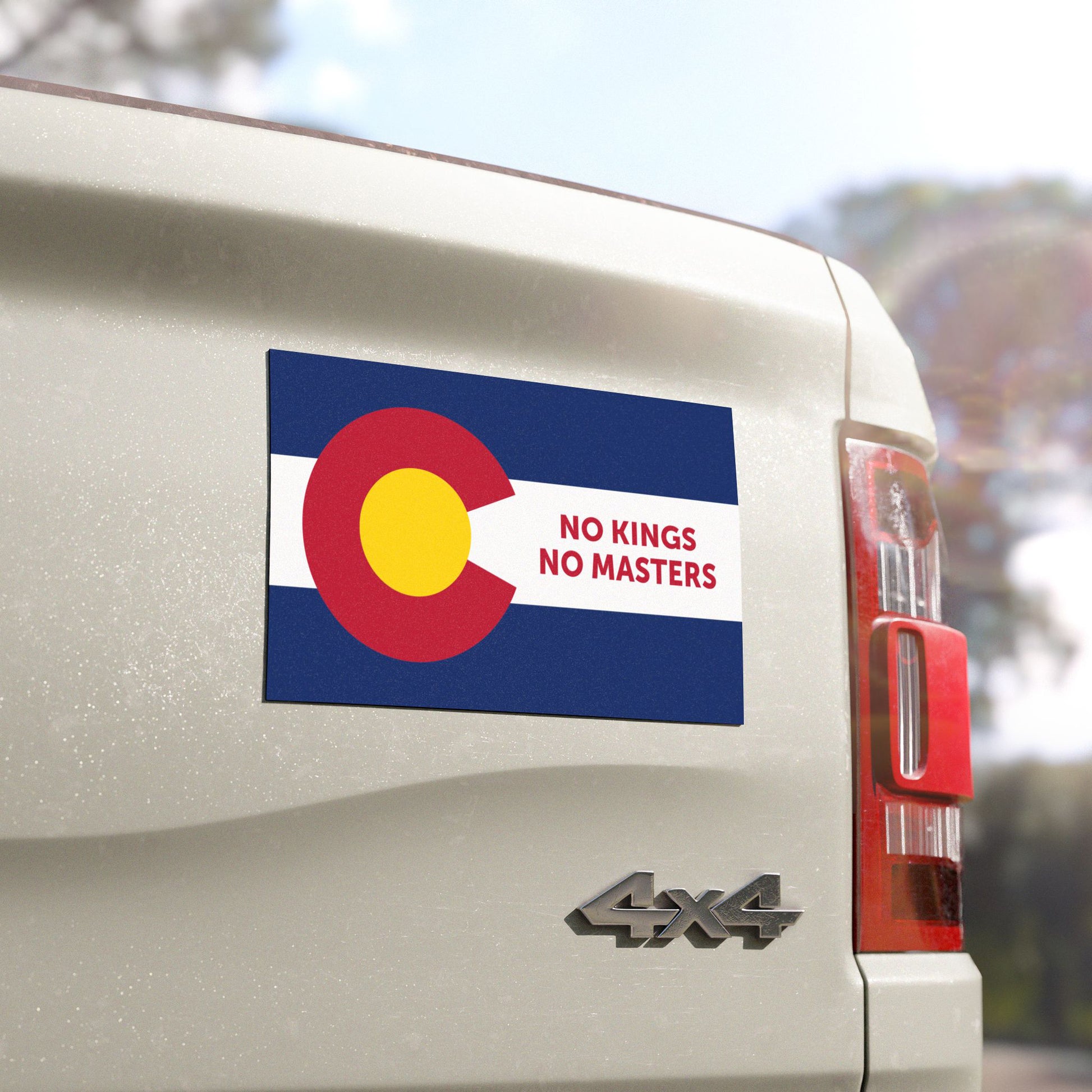 Colorado Flag No Kings Sticker & Magnet by Strange Gang