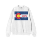Colorado No Kings Flag Shirt featuring a distressed Colorado flag with NO KINGS NO MASTERS text, symbolizing rebellion and au