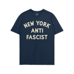 Custom Anti-Fascist T-shirt featuring bold NEW YORK ANTI FASCIST text, embodying activism and resistance. Ideal for expressin