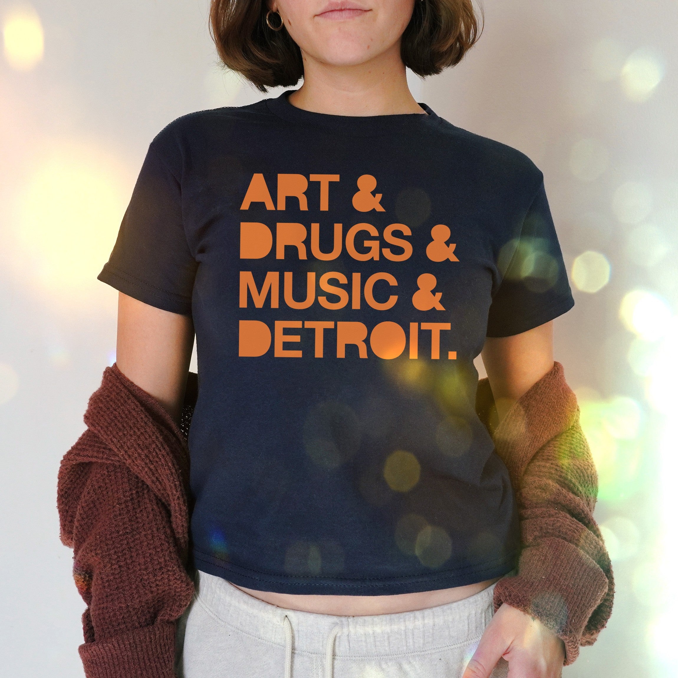 Detroit Art Drugs Music Women's Baby Tee