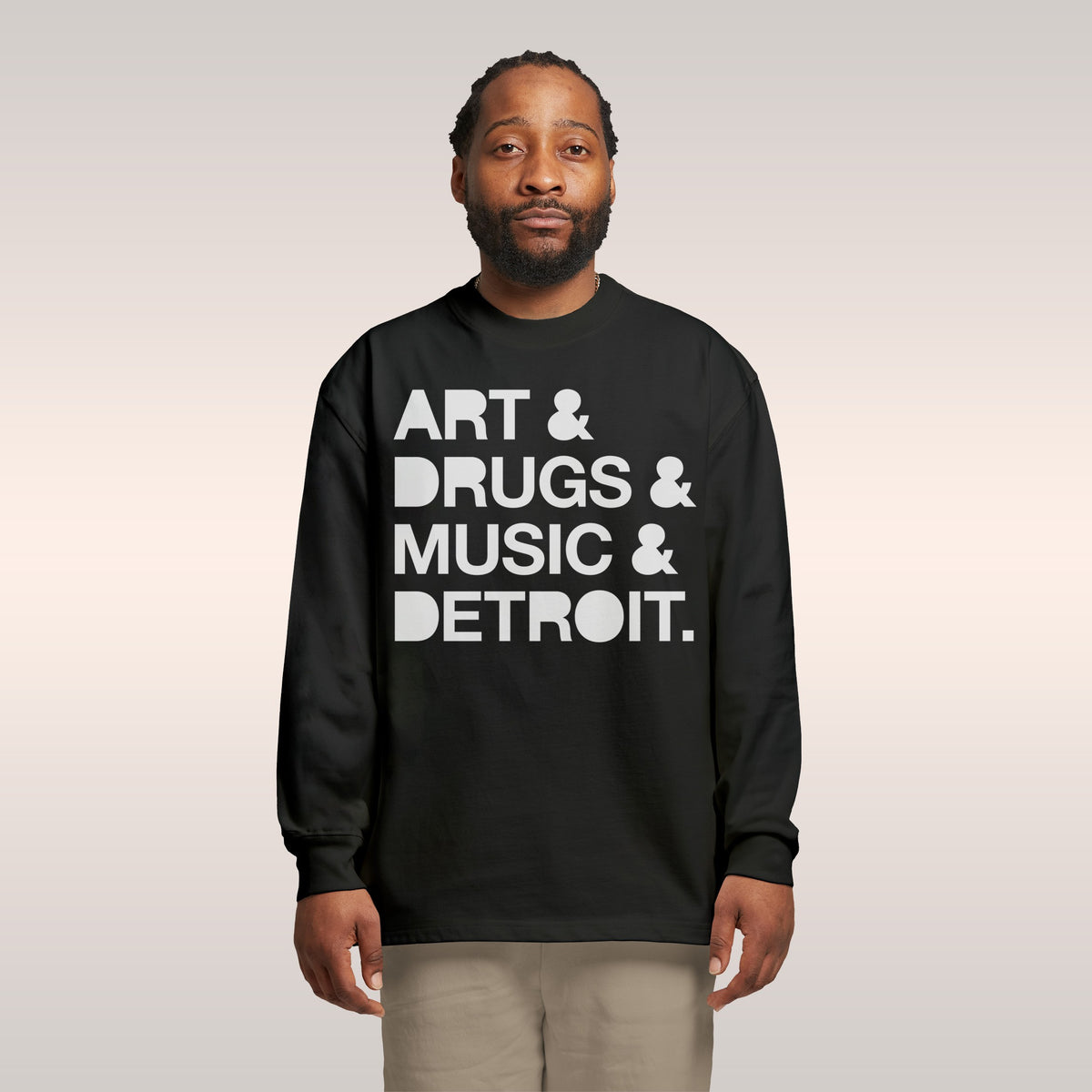 Detroit Art Drugs Music Long Sleeve T-shirt