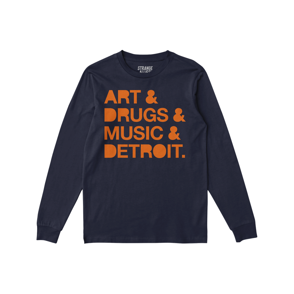 Detroit Art Drugs Music Long Sleeve T-shirt
