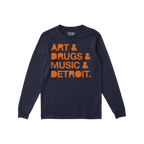 Detroit Art Drugs Music Long Sleeve T-shirt