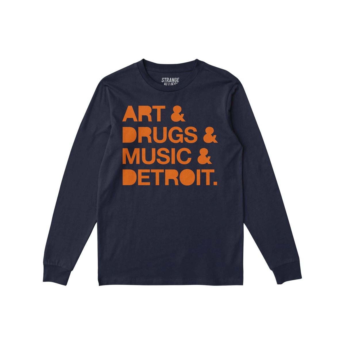 Detroit Art Drugs Music Long Sleeve T-shirt