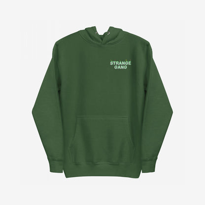 Don't Join A Cult Hoodie features an eye-catching fiery hand-drawn design on the back, with a front kangaroo pocket and bold lettering on the chest, challenging groupthink and authoritarianism.