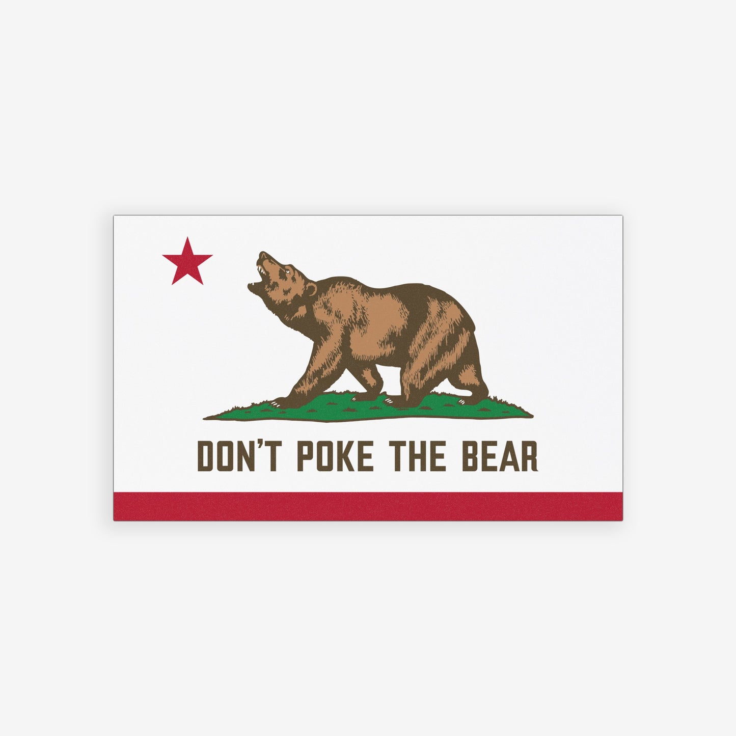 Don’t Poke The Bear California flag sticker, activist decal ready for cars, laptops, or protest kits